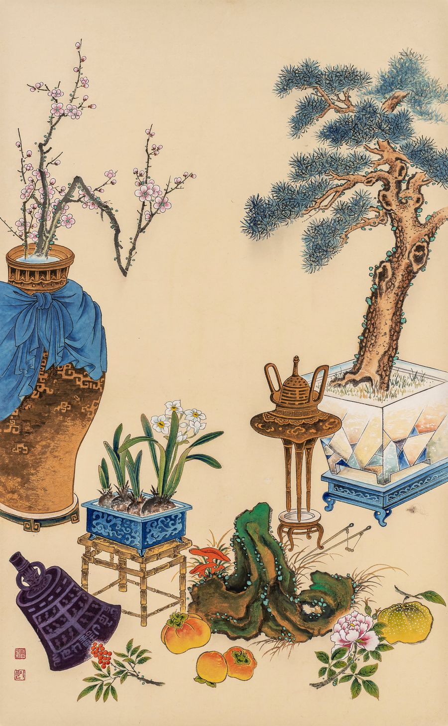 기명절지도 — 김명자 작품