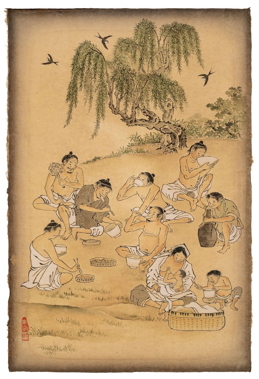 풍속도 — 빨래터 — 이선구 작품